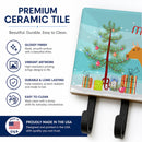 Guernsey Cow Christmas Leash or Key Holder Wall Hooks, Coat Rack Wall Mount, for Hanging Keys, Towels, Aprons, Leashes