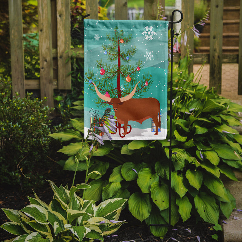 Ankole-Watusu Cow Christmas Garden Flag - Outdoor Decorative Yard Flag BB9190GF