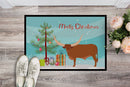 Ankole-Watusu Cow Christmas Doormat - 18x27 Decorative Floor Mat – Indoor/Outdoor Rug with Artistic Flair BB9190MAT