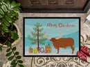 Ankole-Watusu Cow Christmas Doormat - 18x27 Decorative Floor Mat – Indoor/Outdoor Rug with Artistic Flair BB9190MAT
