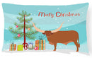 Ankole-Watusu Cow Christmas Canvas Fabric Decorative Pillow BB9190PW1216