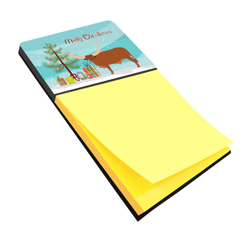 Ankole-Watusu Cow Christmas Sticky Note Holder BB9190SN- Refiilable Desk Accessory Note Pad
