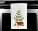 Ankole-Watusu Cow Christmas Kitchen Towels – Set of 2 - Decorative & Absorbent Cotton | BB9190WTKT
