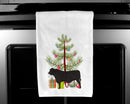 Black Angus Cow Christmas Kitchen Towels – Set of 2 - Decorative & Absorbent Cotton | BB9195WTKT