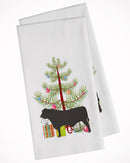 Black Angus Cow Christmas Kitchen Towels – Set of 2 - Decorative & Absorbent Cotton | BB9195WTKT
