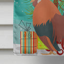 Dutch Bantam Chicken Christmas House Flag 28x40 Porch Sleeve Pole Decorative Outside Yard Banner Artwork Wall Hanging, Polyester