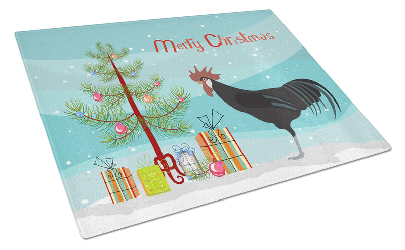 Minorca Ctalalan Chicken Christmas Glass Cutting Board Large BB9208LCB