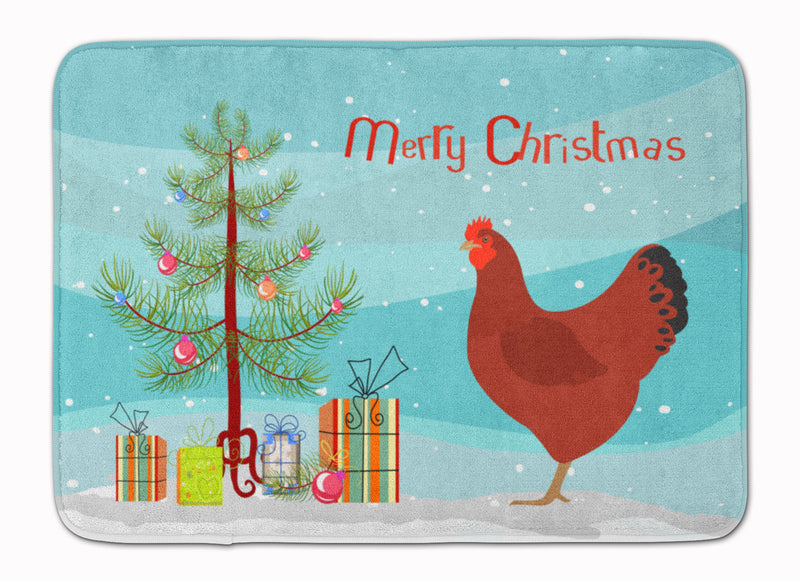 New Hampshire Red Chicken Christmas Machine Washable Memory Foam Mat BB9210RUG