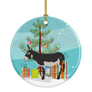 American Mammoth Jack Donkey Christmas Ornament - Round Ceramic Ornament – Artist-Designed Keepsake Decoration BB9211CO1