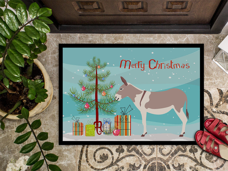 Australian Teamster Donkey Christmas Doormat - 18x27 Decorative Floor Mat – Indoor/Outdoor Rug with Artistic Flair BB9213MAT