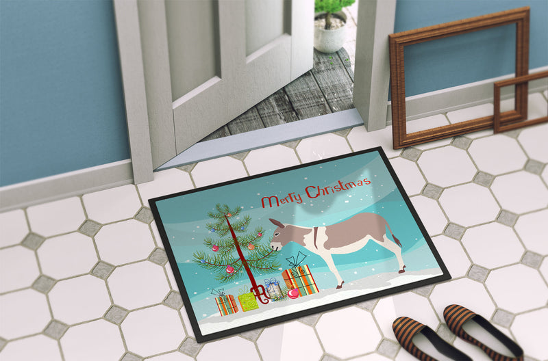 Australian Teamster Donkey Christmas Doormat - 18x27 Decorative Floor Mat – Indoor/Outdoor Rug with Artistic Flair BB9213MAT