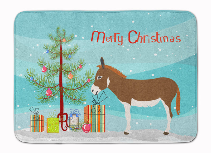 Miniature Mediterranian Donkey Christmas Machine Washable Memory Foam Mat BB9214RUG