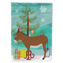Cotentin Donkey Christmas House Flag 28x40 Porch Sleeve Pole Decorative Outside Yard Banner Artwork Wall Hanging, Polyester