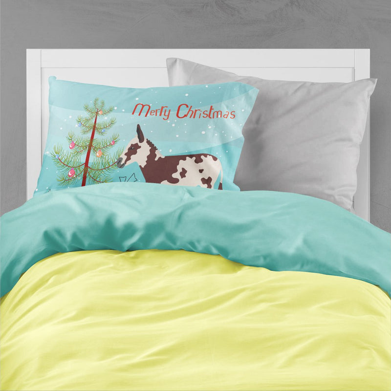 American Spotted Donkey Christmas Fabric Standard Pillowcase – Artistic Decorative Front, White Back BB9218PILLOWCASE