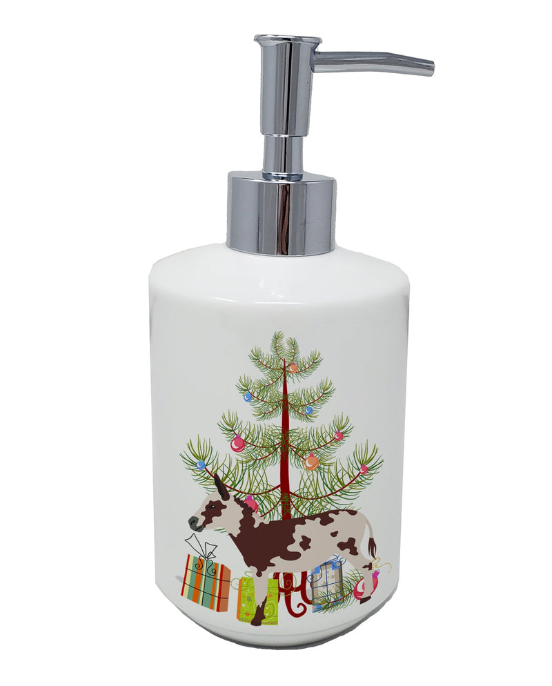 American Spotted Donkey Christmas Ceramic Soap Dispenser