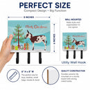 American Spotted Donkey Christmas Leash or Key Holder Wall Hooks, Coat Rack Wall Mount, for Hanging Keys, Towels, Aprons, Leashes