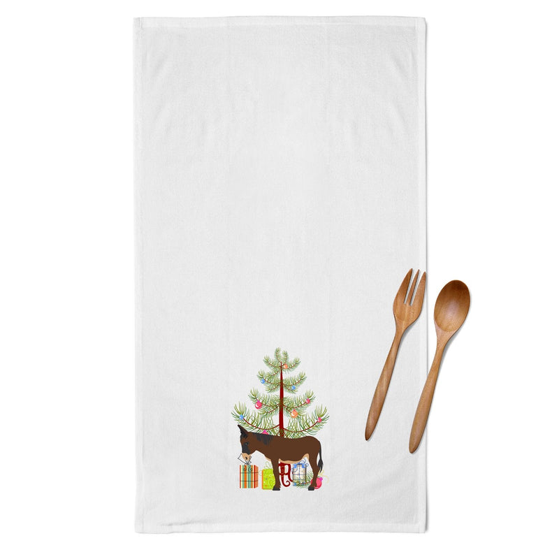 Zamorano-Leones Donkey Christmas White Kitchen Towel Set of 2 BB9220WTKT