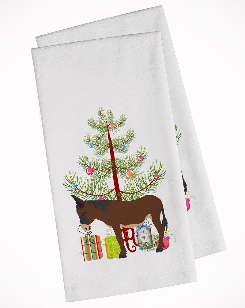 Zamorano-Leones Donkey Christmas White Kitchen Towel Set of 2 BB9220WTKT