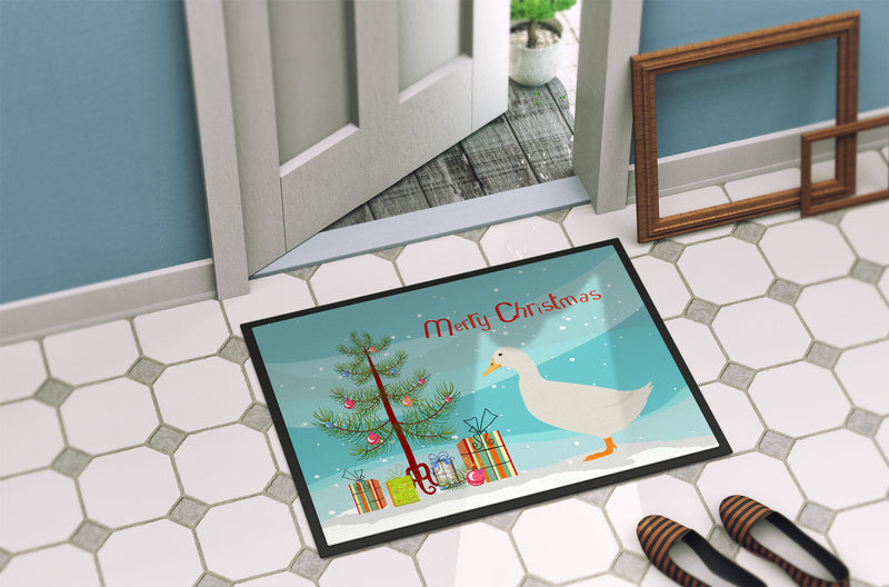 American Pekin Duck Christmas Doormat - 24x36 Decorative Floor Mat – Indoor/Outdoor Rug with Artistic Flair BB9227JMAT