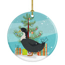 Blue Swedish Duck Christmas Ornament - Round Ceramic Ornament – Artist-Designed Keepsake Decoration BB9229CO1