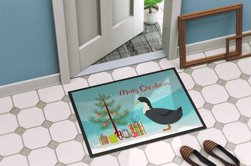 Blue Swedish Duck Christmas Doormat - 24x36 Decorative Floor Mat – Indoor/Outdoor Rug with Artistic Flair BB9229JMAT