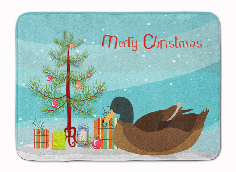 Khaki Campbell Duck Christmas Machine Washable Memory Foam Mat BB9233RUG