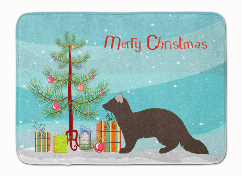 Sable Marten Christmas Machine Washable Memory Foam Mat BB9236RUG