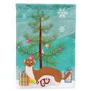 Weasel Christmas House Flag 28x40 Porch Sleeve Pole Decorative Outside Yard Banner Artwork Wall Hanging, Polyester