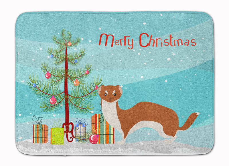 Weasel Christmas Machine Washable Memory Foam Mat BB9237RUG