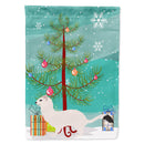 Stoat Short-tailed Weasel Christmas House Flag 28x40 Porch Sleeve Pole Decorative Outside Yard Banner Artwork Wall Hanging, Polyester
