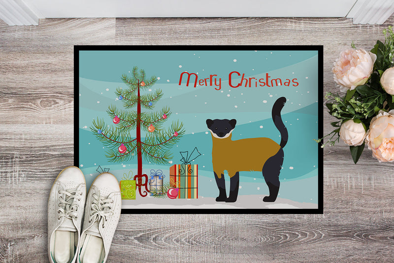 Yellow-Throated Marten Christmas Indoor or Outdoor Mat 18x27 BB9241MAT