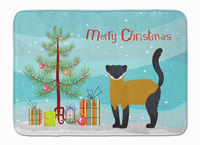 Yellow-Throated Marten Christmas Machine Washable Memory Foam Mat BB9241RUG