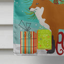 Red Fox Christmas House Flag 28x40 Porch Sleeve Pole Decorative Outside Yard Banner Artwork Wall Hanging, Polyester