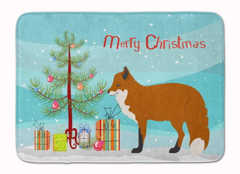 Red Fox Christmas Machine Washable Memory Foam Mat BB9243RUG