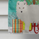 White Arctic Fox Christmas House Flag 28x40 Porch Sleeve Pole Decorative Outside Yard Banner Artwork Wall Hanging, Polyester