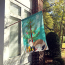 Ferret Christmas House Flag 28x40 Porch Sleeve Pole Decorative Outside Yard Banner Artwork Wall Hanging, Polyester