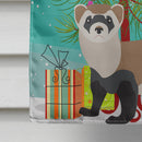 Ferret Christmas House Flag 28x40 Porch Sleeve Pole Decorative Outside Yard Banner Artwork Wall Hanging, Polyester