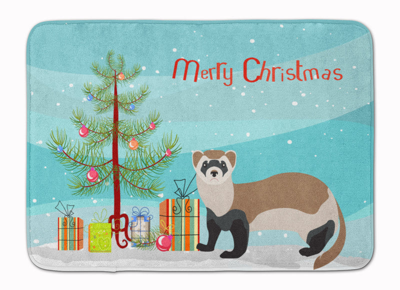 Ferret Christmas Machine Washable Memory Foam Mat BB9245RUG