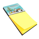 Ferret Christmas Watercolor Sticky Note Holder Refillable Dispenser Desk Accessory 3x3 Pad Gift