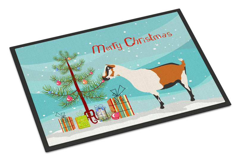 Alpine Goat Christmas Doormat - 18x27 Decorative Floor Mat – Indoor/Outdoor Rug with Artistic Flair BB9247MAT