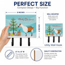 Alpine Goat Christmas Leash or Key Holder Wall Hooks, Coat Rack Wall Mount, for Hanging Keys, Towels, Aprons, Leashes