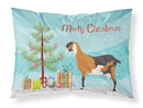 Anglo-nubian Nubian Goat Christmas Fabric Standard Pillowcase – Artistic Decorative Front, White Back BB9250PILLOWCASE