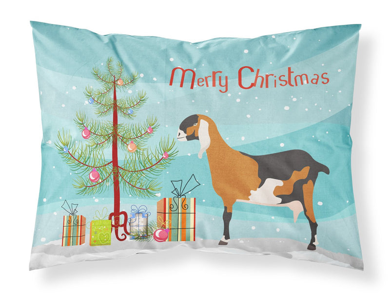 Anglo-nubian Nubian Goat Christmas Fabric Standard Pillowcase – Artistic Decorative Front, White Back BB9250PILLOWCASE