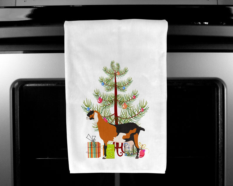 Anglo-nubian Nubian Goat Christmas Kitchen Towels – Set of 2 - Decorative & Absorbent Cotton | BB9250WTKT