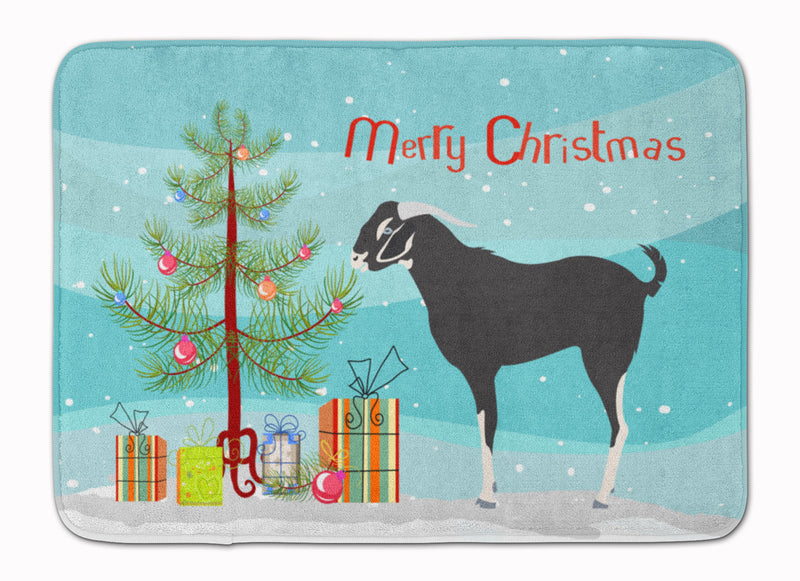 Black Bengal Goat Christmas Machine Washable Memory Foam Mat BB9251RUG