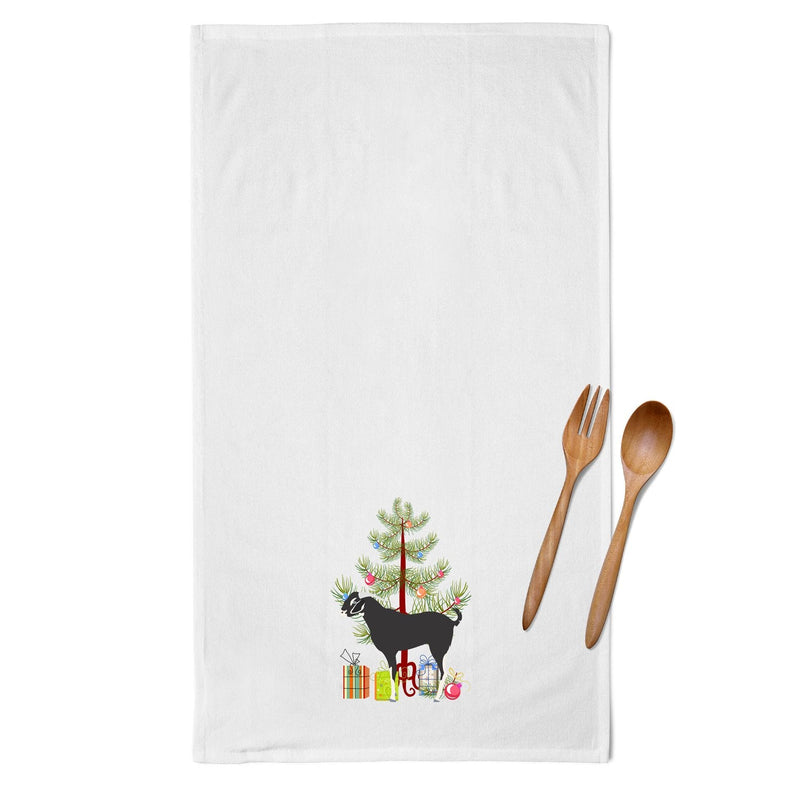 Black Bengal Goat Christmas White Kitchen Towel Set of 2 BB9251WTKT