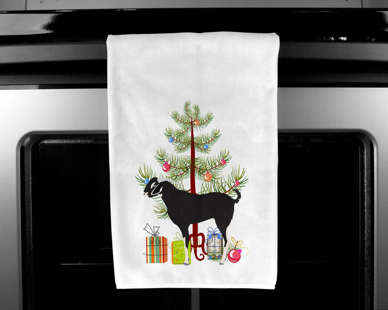 Black Bengal Goat Christmas White Kitchen Towel Set of 2 BB9251WTKT