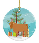 American Lamancha Goat Christmas Ornament - Round Ceramic Ornament – Artist-Designed Keepsake Decoration BB9252CO1