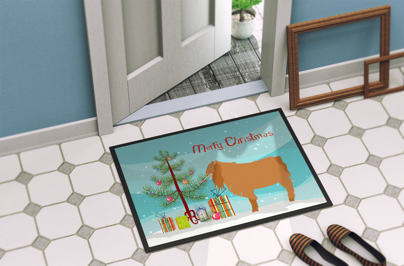 American Lamancha Goat Christmas Doormat - 24x36 Decorative Floor Mat – Indoor/Outdoor Rug with Artistic Flair BB9252JMAT