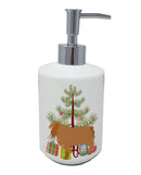 American Lamancha Goat Christmas Ceramic Soap Dispenser